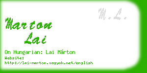 marton lai business card
